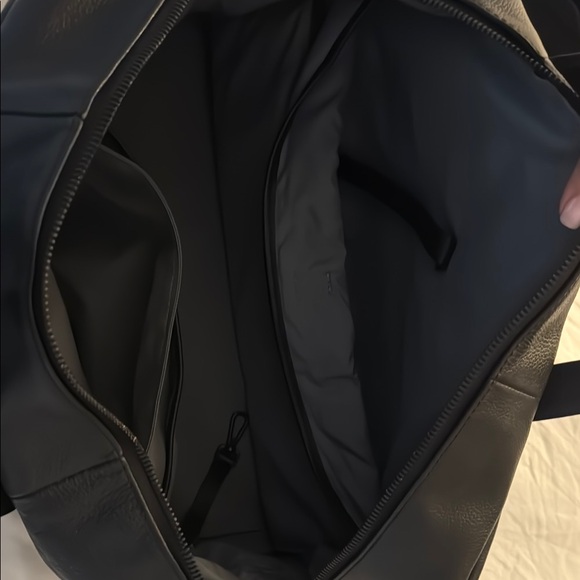 AWAY Black Leather duffle/weekender - Picture 3 of 8